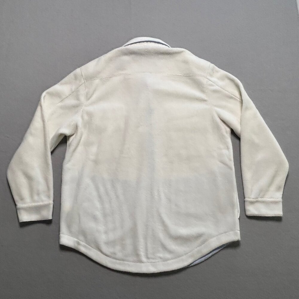 Mens Vineyard Vines Harbor Fleece Shirt Jacket White/Marshmellow Medium NWT $158 - Picture 10 of 11